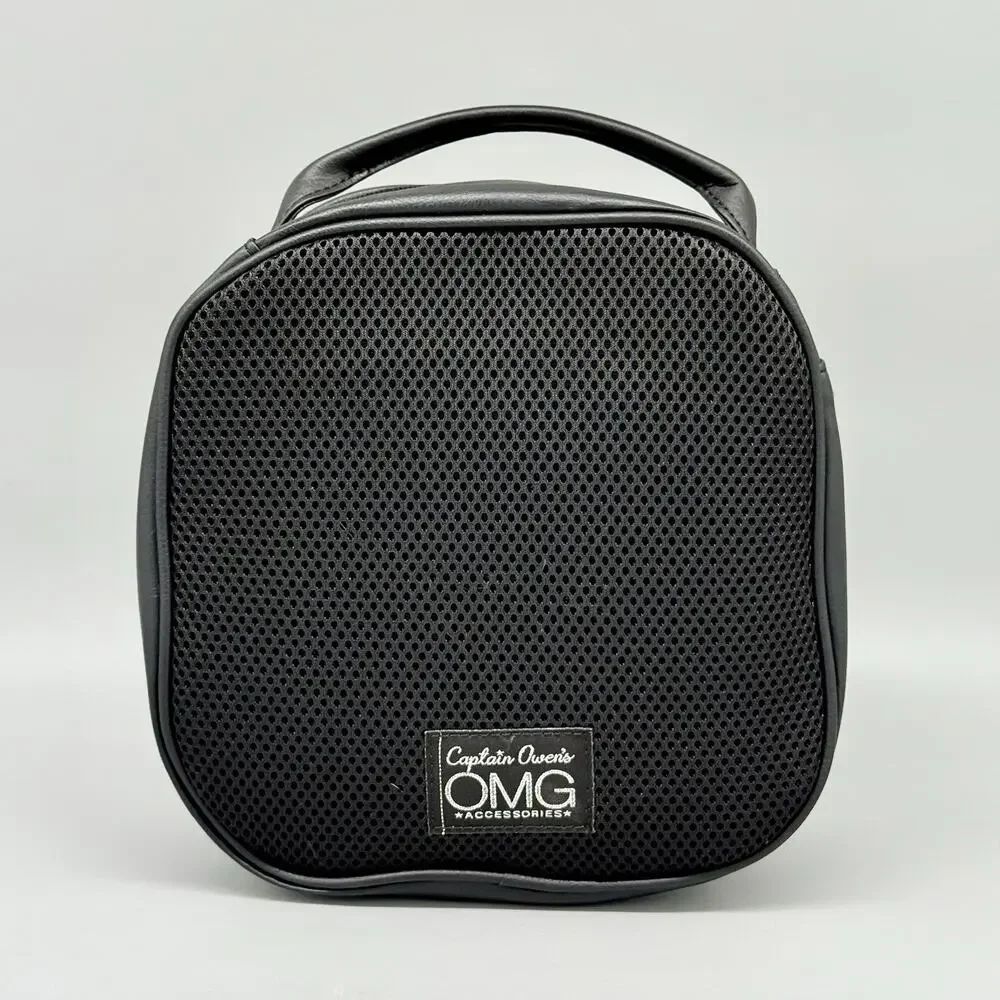 Captain Owens OMG Black Checkerboard Shark Head Insulated Zip Lunch Box